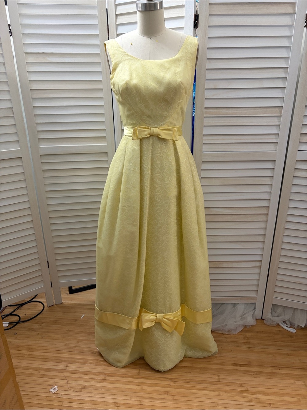 1960s Formal Gown in Butter Yellow
